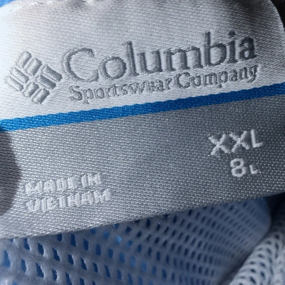 Columbia PFG Omni Shade Shorts Mens XXL Blue Fishing Swim‎ Elastic